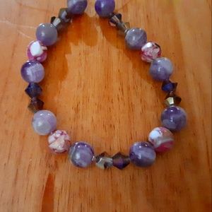 Handmade beaded gemstone bracelet